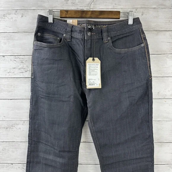 prAna Stretch Denim Pants Mens 31x36 Bridger Jeans Organic‎ Cotton Blue NWT